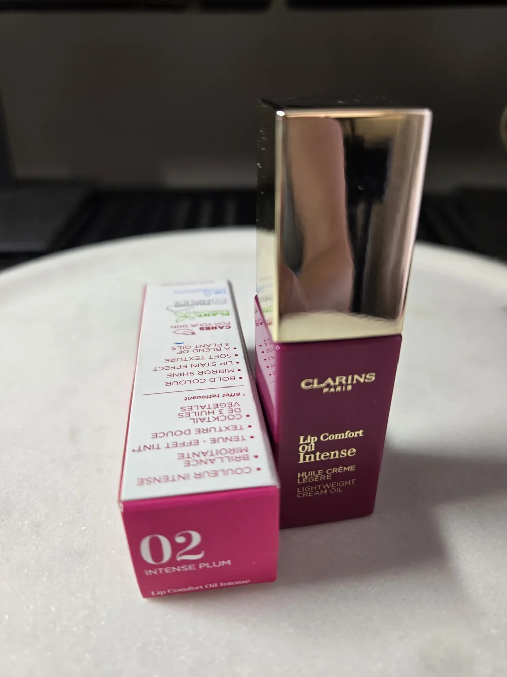 NIB Clarins Lip Comfort Oil Intense - 02 Intense Plum (Full Size)